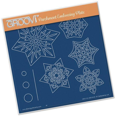 Snowflakes A5 Square Groovi Plate