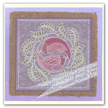 Doves Round A5 Square Groovi Plate