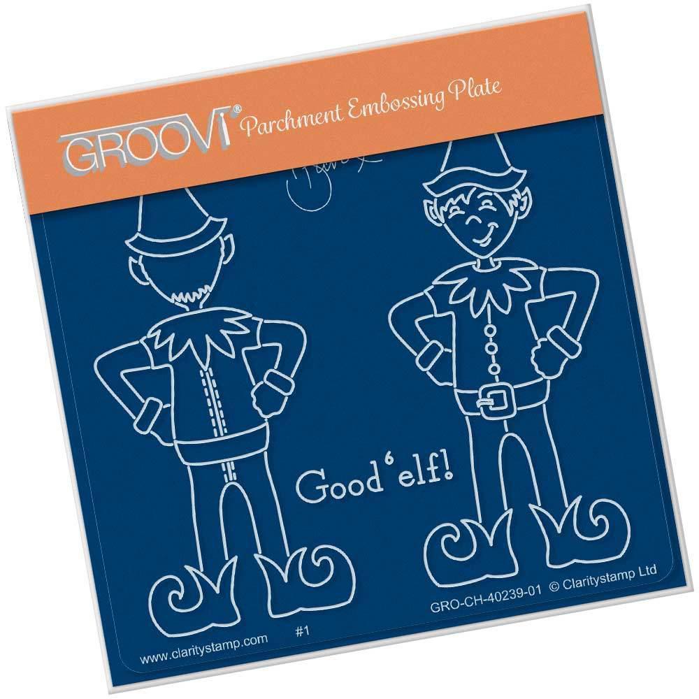 Elvis the Clarity Elf A6 Square Groovi Plate
