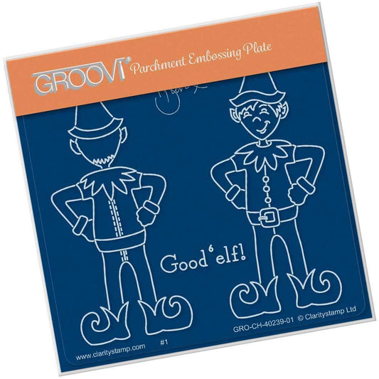 Elvis the Clarity Elf A6 Square Groovi Plate