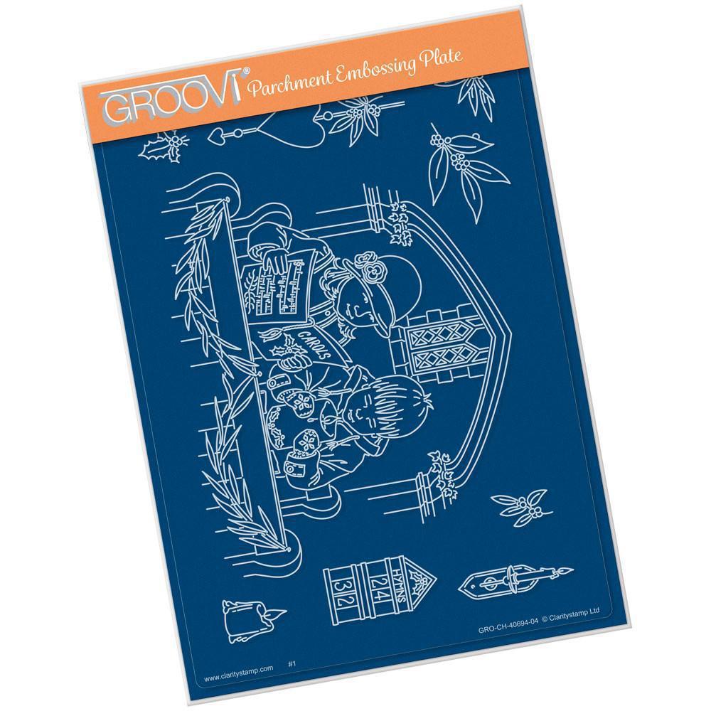 Jayne's Carol Singers A5 Groovi Plate