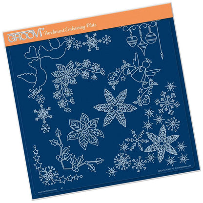 Tina's Christmas Corners 2 A4 Square Groovi Plate