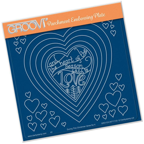 During this Christmas Verse No. 4 - Heart A5 Square Groovi Plate