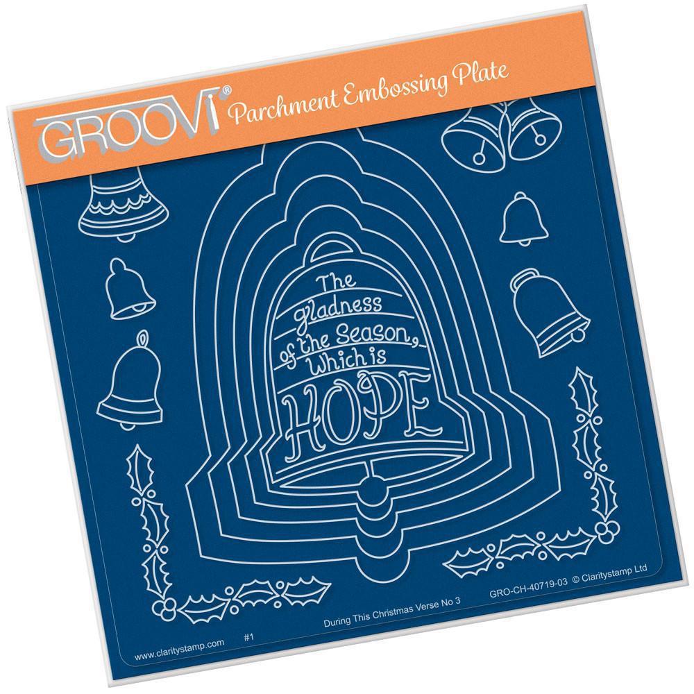 During this Christmas Verse No. 3 - Bell A5 Square Groovi Plate