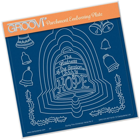During this Christmas Verse No. 3 - Bell A5 Square Groovi Plate