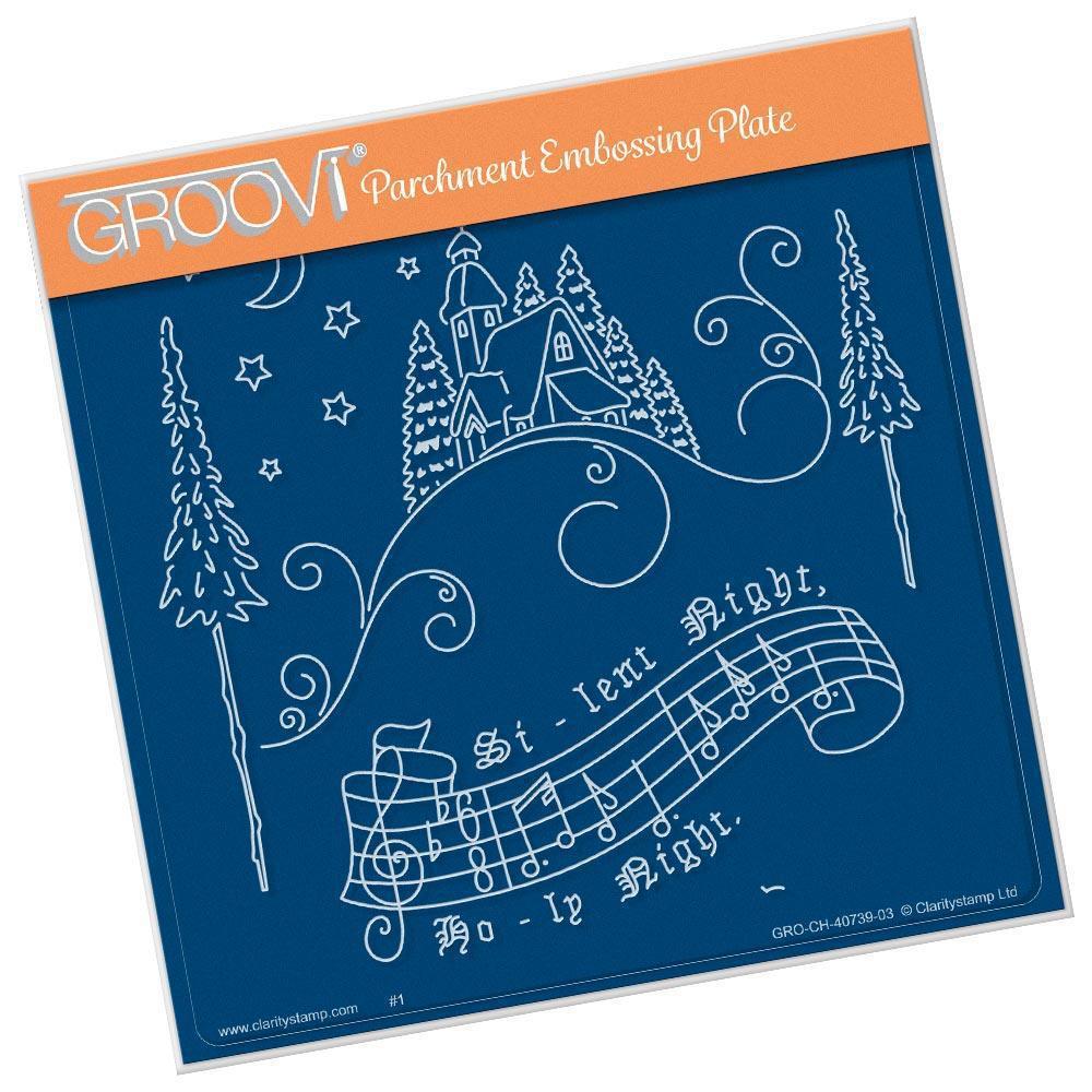 Silent Night A5 Square Groovi Plate