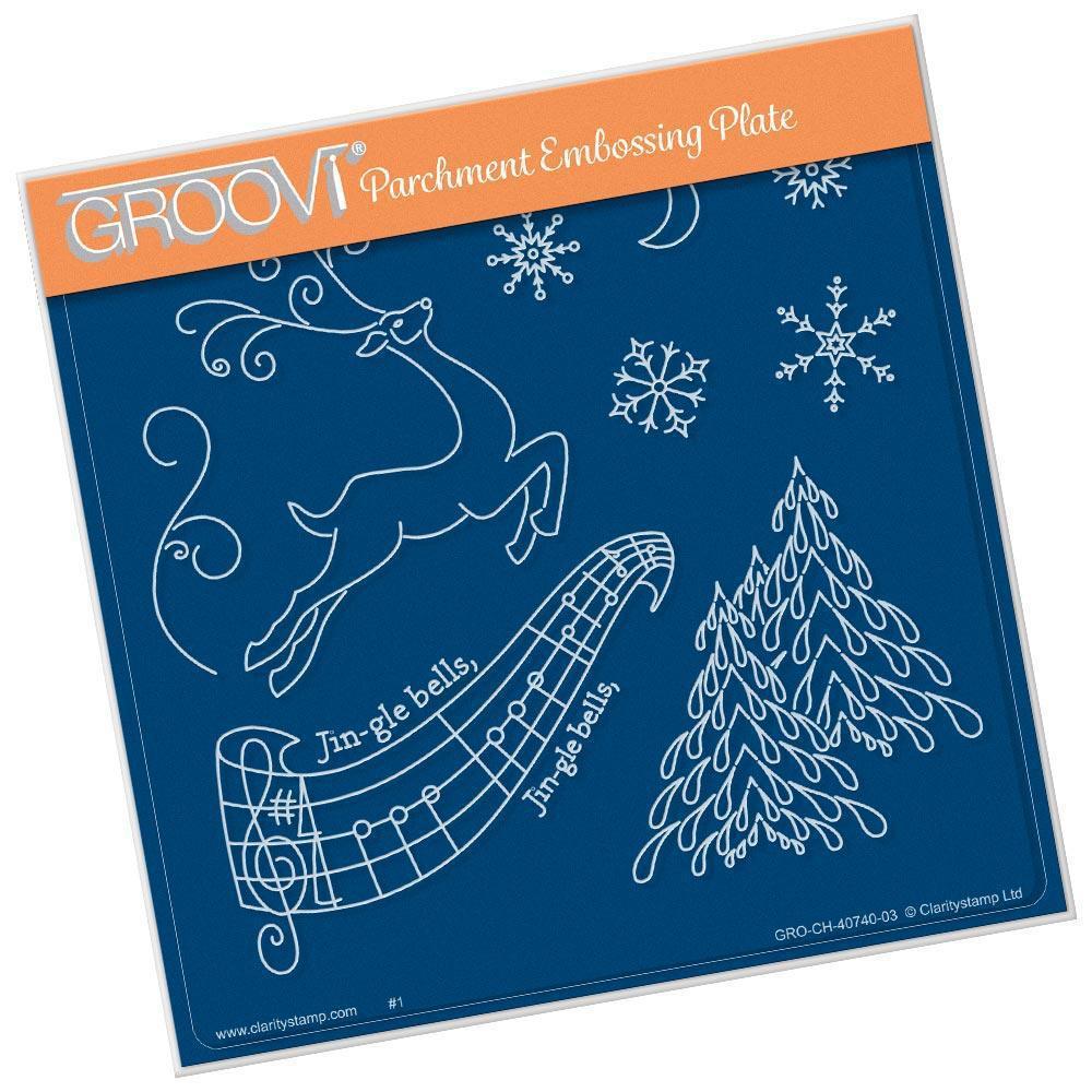 Jingle Bells A5 Square Groovi Plate