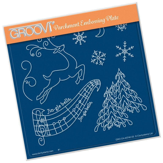 Jingle Bells A5 Square Groovi Plate