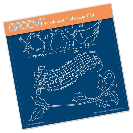 We Wish You a Merry Christmas A5 Square Groovi Plate