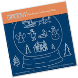 Snow Globe Outline A6 Square Groovi Baby Plate