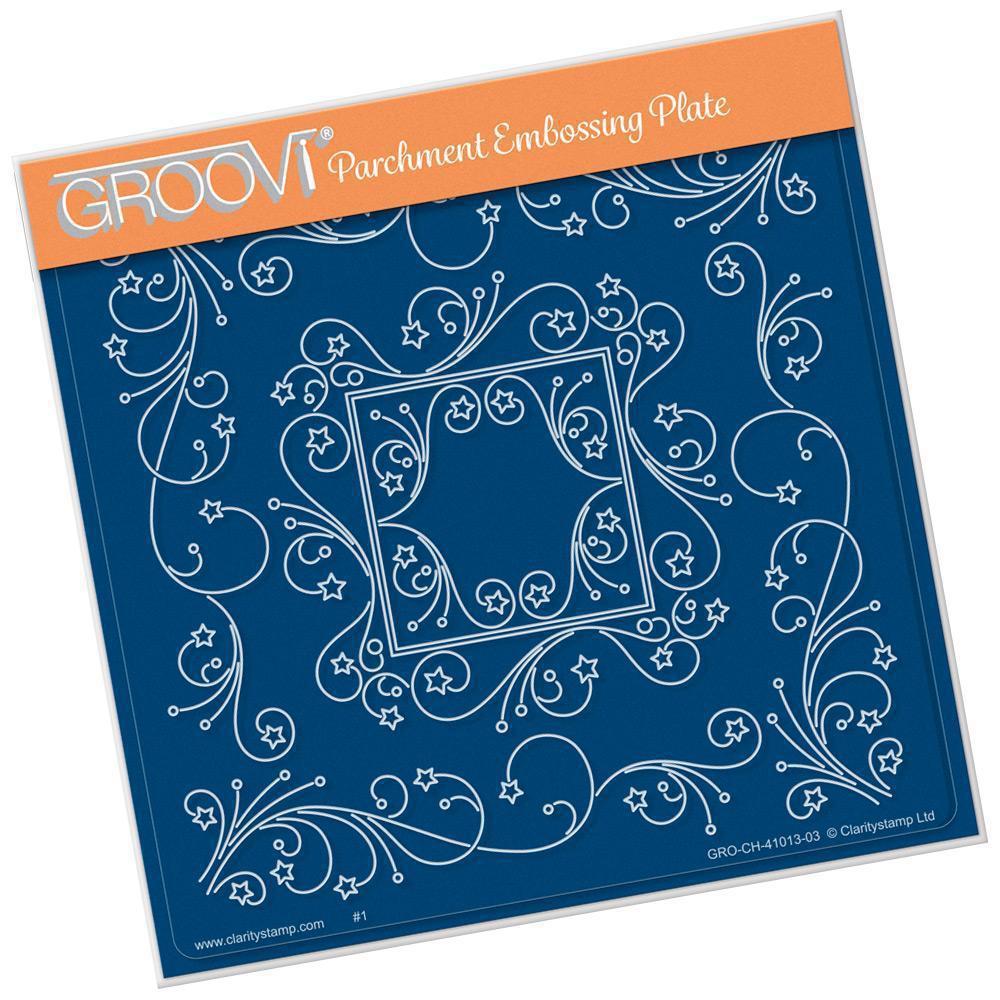 Tina's Star Frame A5 Square Groovi Plate
