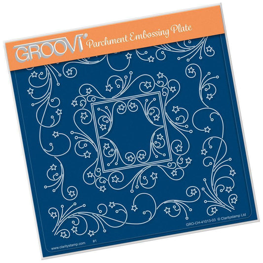 Tina's Star Frame A5 Square Groovi Plate