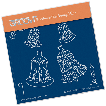 Bell Baubles A6 Square Groovi Baby Plate