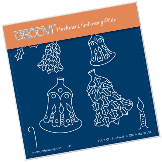 Bell Baubles A6 Square Groovi Baby Plate