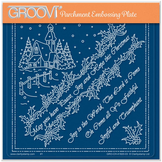 Linda's Peace, Joy & Hope - Christmas Treasures  (Set 1) A5 Square Groovi Plate