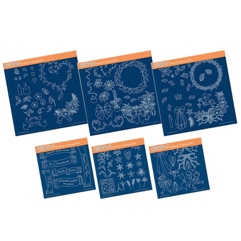 Linda's Build a Wreath A4 & A5 Square Groovi Plate Collection
