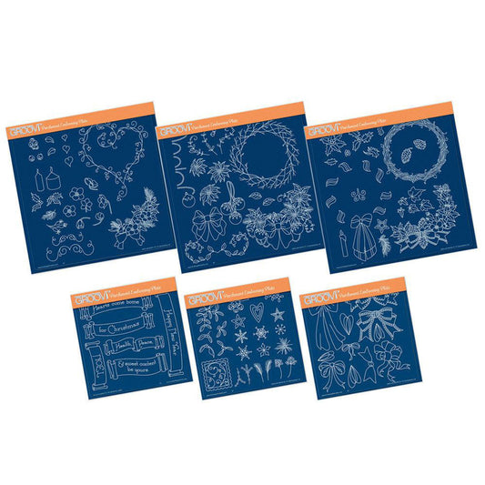 Linda's Build a Wreath A4 & A5 Square Groovi Plate Collection