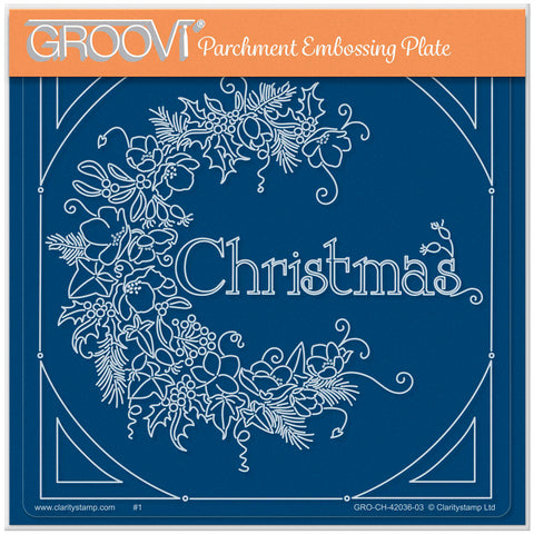 Linda Williams' C Is for Christmas - Christmas Treasures A5 Square Groovi Plate