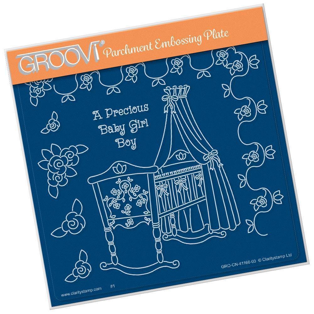 Linda's A Precious Baby A5 Square Groovi Plate