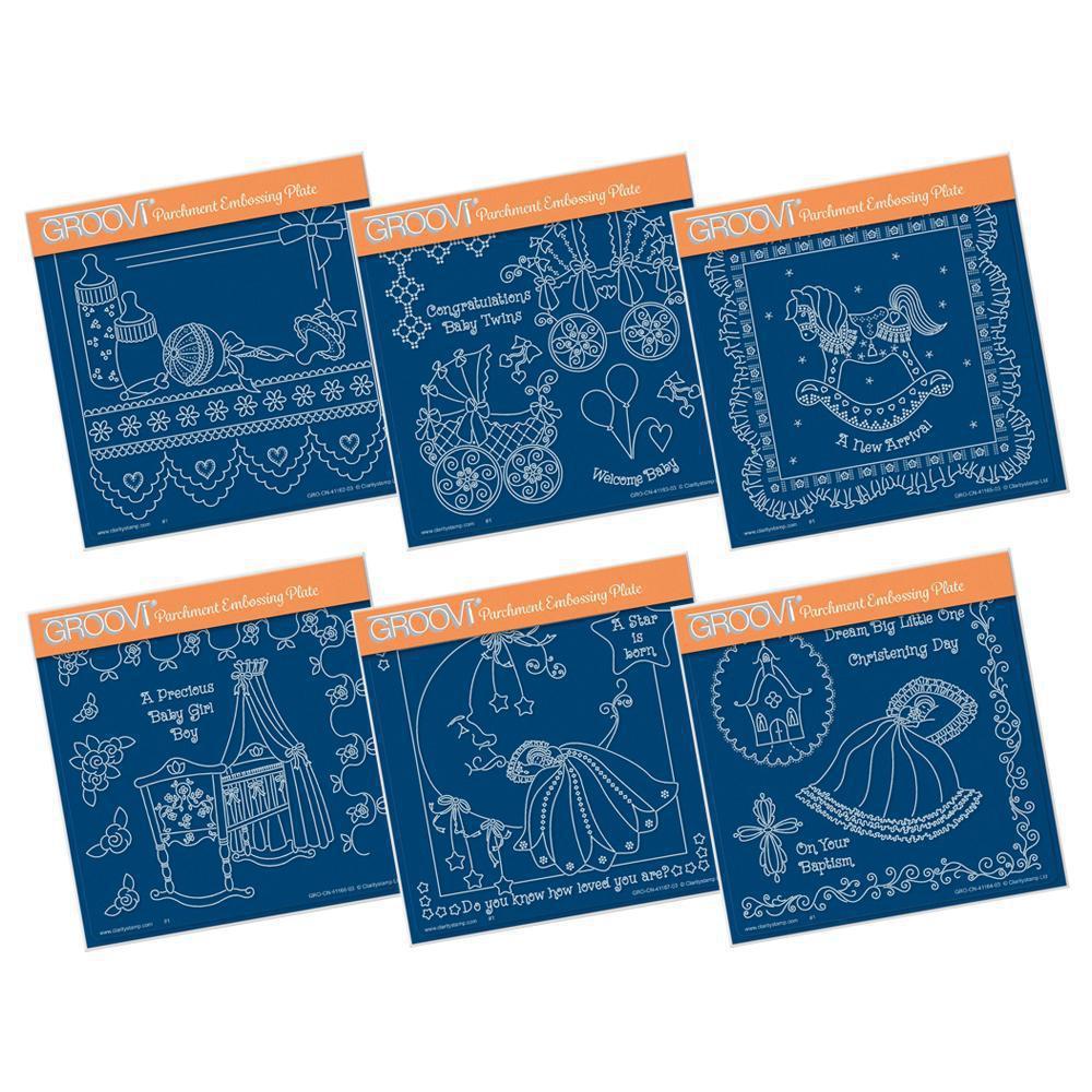 Linda's New Arrival Collection A5 Square Groovi Plate Set