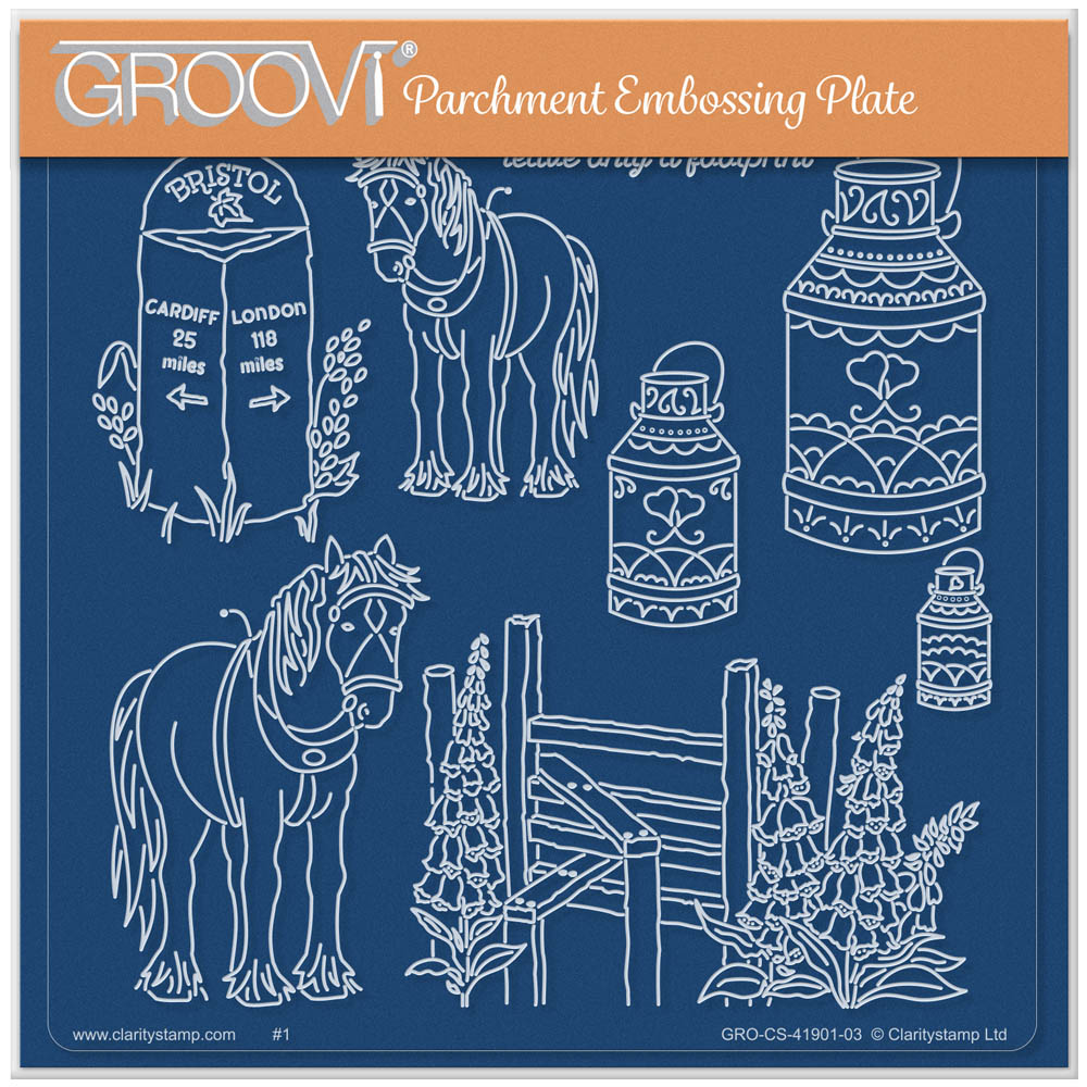 Linda's Romany Caravan Accessories A5 Square Groovi Plate