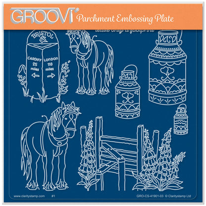 Linda's Romany Caravan Accessories A5 Square Groovi Plate