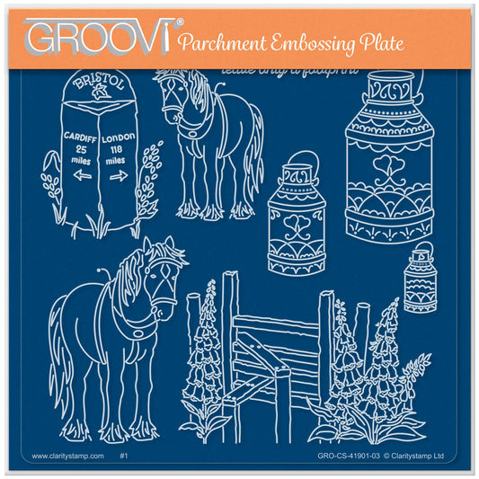 Linda's Romany Caravan Accessories A5 Square Groovi Plate