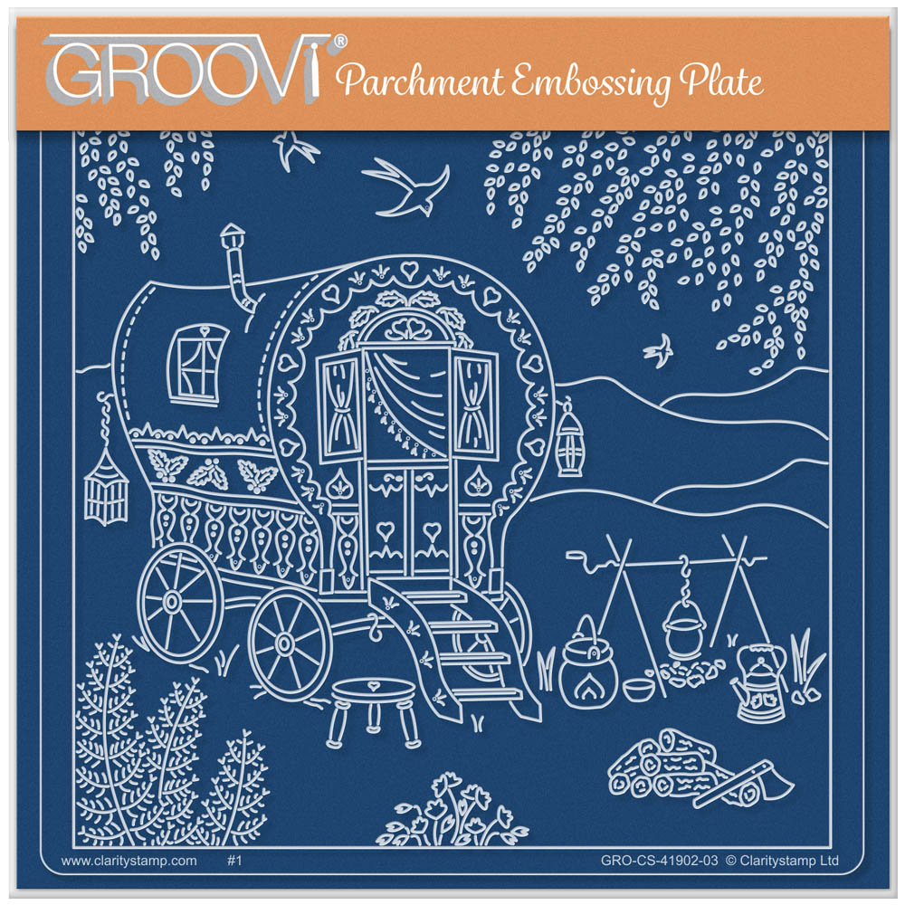 Linda's Romany Caravan A5 Square Groovi Plate