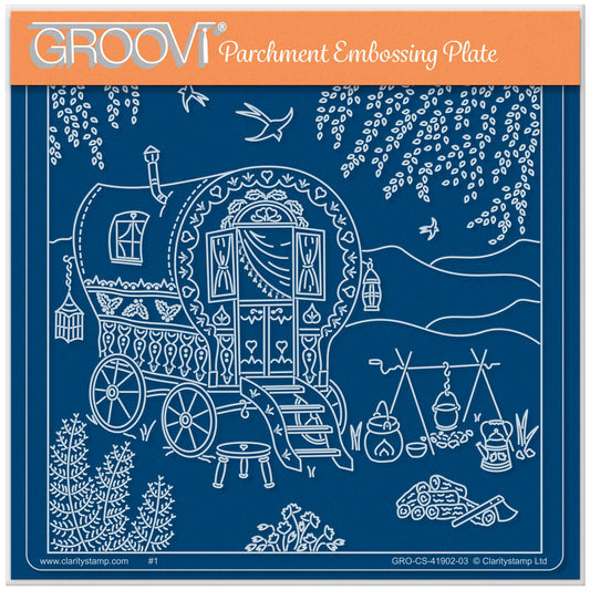 Linda's Romany Caravan A5 Square Groovi Plate
