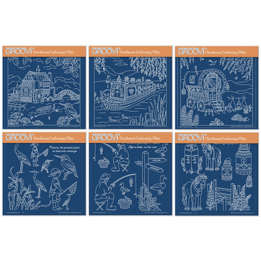 Linda's Country Scenes A5 Square Groovi Plate Collection