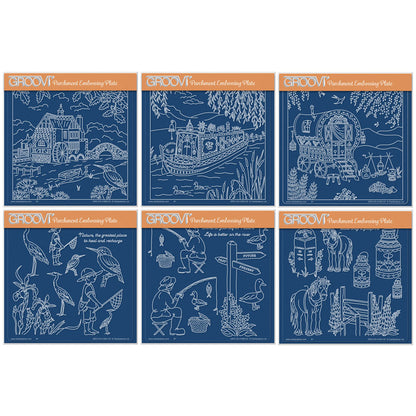 Linda's Country Scenes A5 Square Groovi Plate Collection