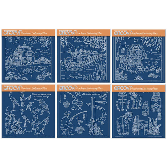 Linda's Country Scenes A5 Square Groovi Plate Collection
