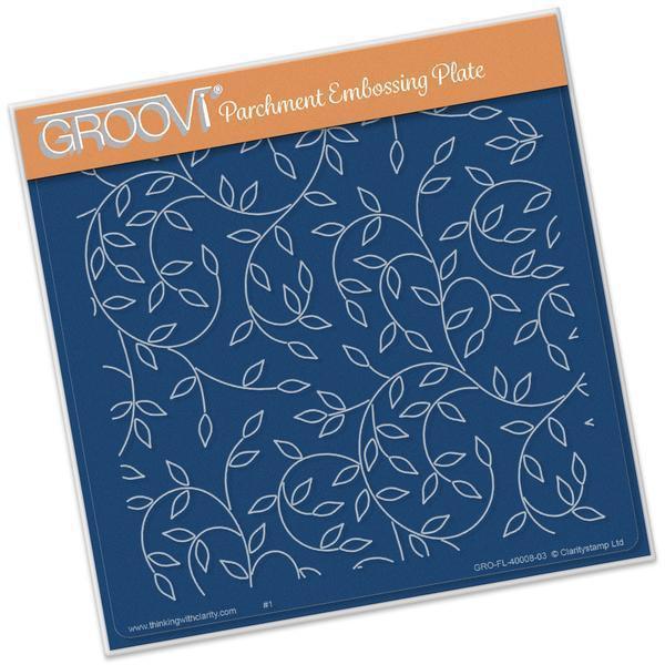 Sprig Background A5 Square Groovi Plate