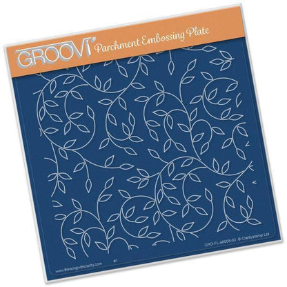 Sprig Background A5 Square Groovi Plate