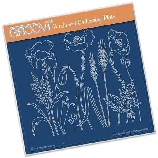 Poppy Field A5 Square Groovi Plate