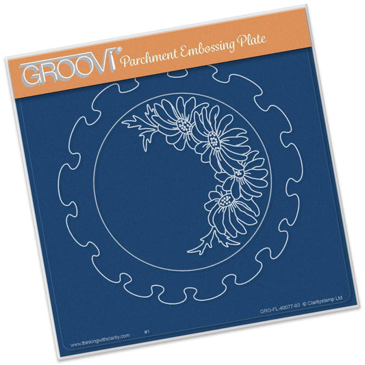 Frilly Circle A5 Square Groovi Plate