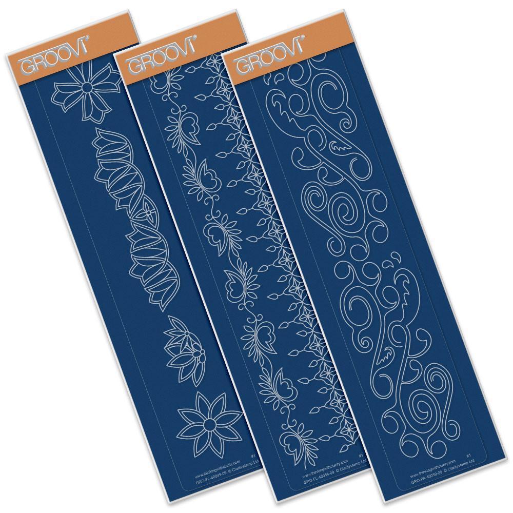 Art Deco & Ocean Swirls Groovi Border Plate Set