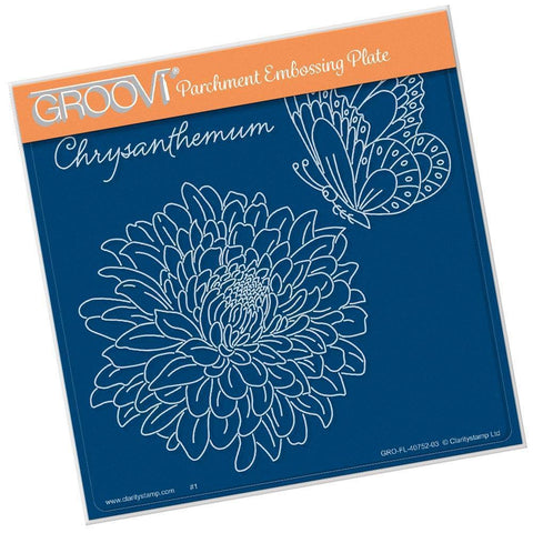 Chrysanthemum & Butterfly A5 Square Groovi Plate