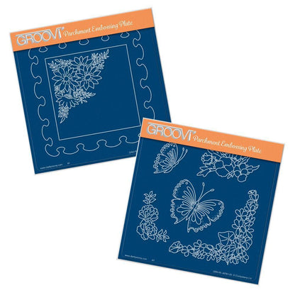 Frilly Square & Friends A5 Square Groovi Plate Duo