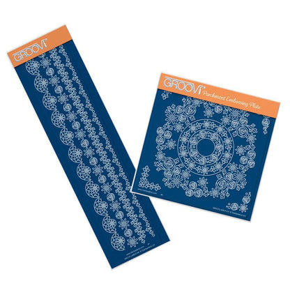 Tina's Rosie Doodles A5 Square & Groovi Border Plate Set