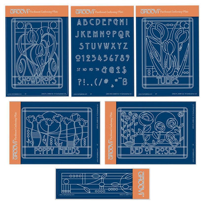 Art Nouveau Floral A6 Groovi Plate & Spacer Collection