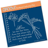 Freesias & Mother Verse A5 Square Groovi Plate