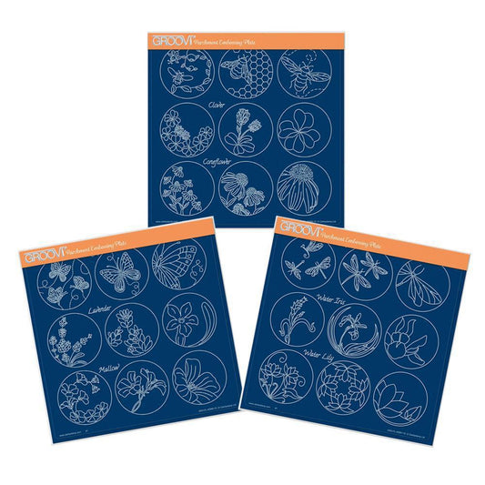 Linda's 123 - DEF Winged Friends A4 Square Groovi Plate Trio