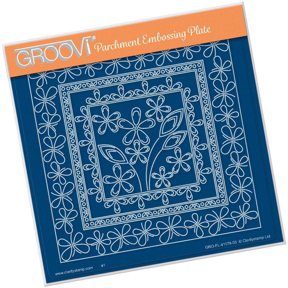 Tina's Butterfly & Floral Frames A5 Square Groovi Plate