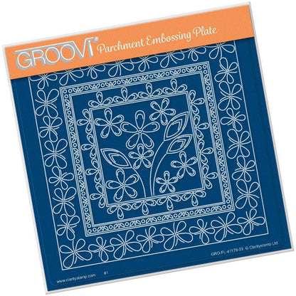 Tina's Butterfly & Floral Frames A5 Square Groovi Plate