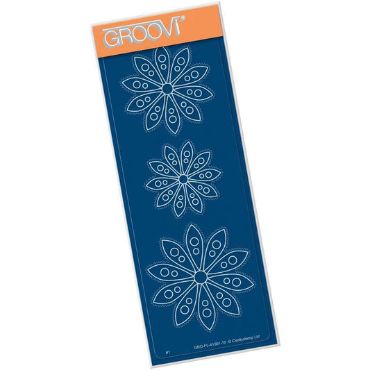 Tina's Perfect Petals Picot Flowers A5 Long Groovi Plate