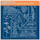 Linda's Be a Wildflower - Easy Layout A5 Square Groovi Plate (Set 4)