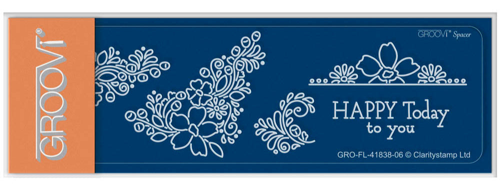 Tina's Springtime Flowers Happy Today Groovi Spacer Plate