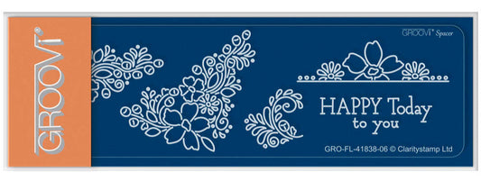 Tina's Springtime Flowers Happy Today Groovi Spacer Plate