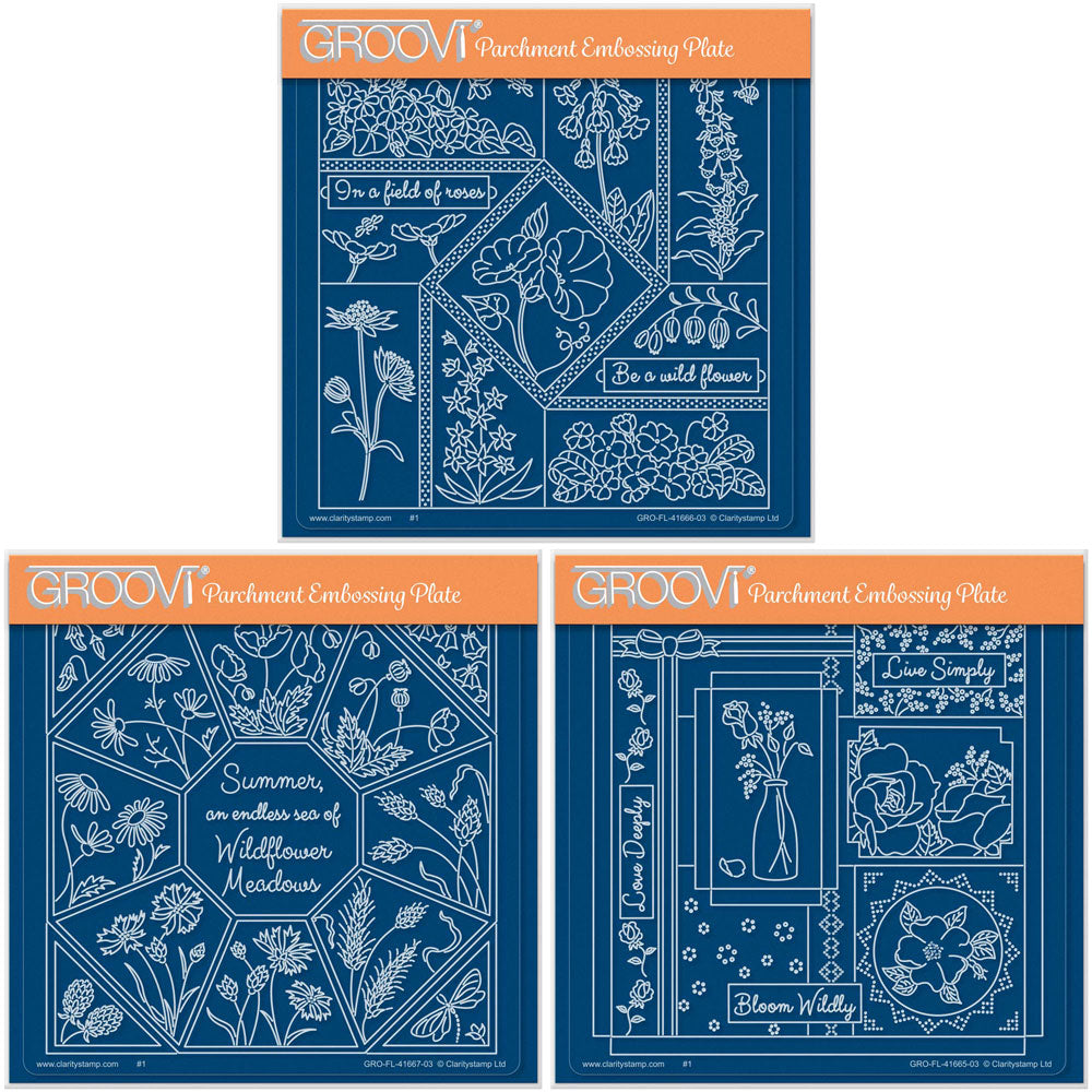 Linda's Easy Layout Set 4 A5 Square Groovi Plate Trio